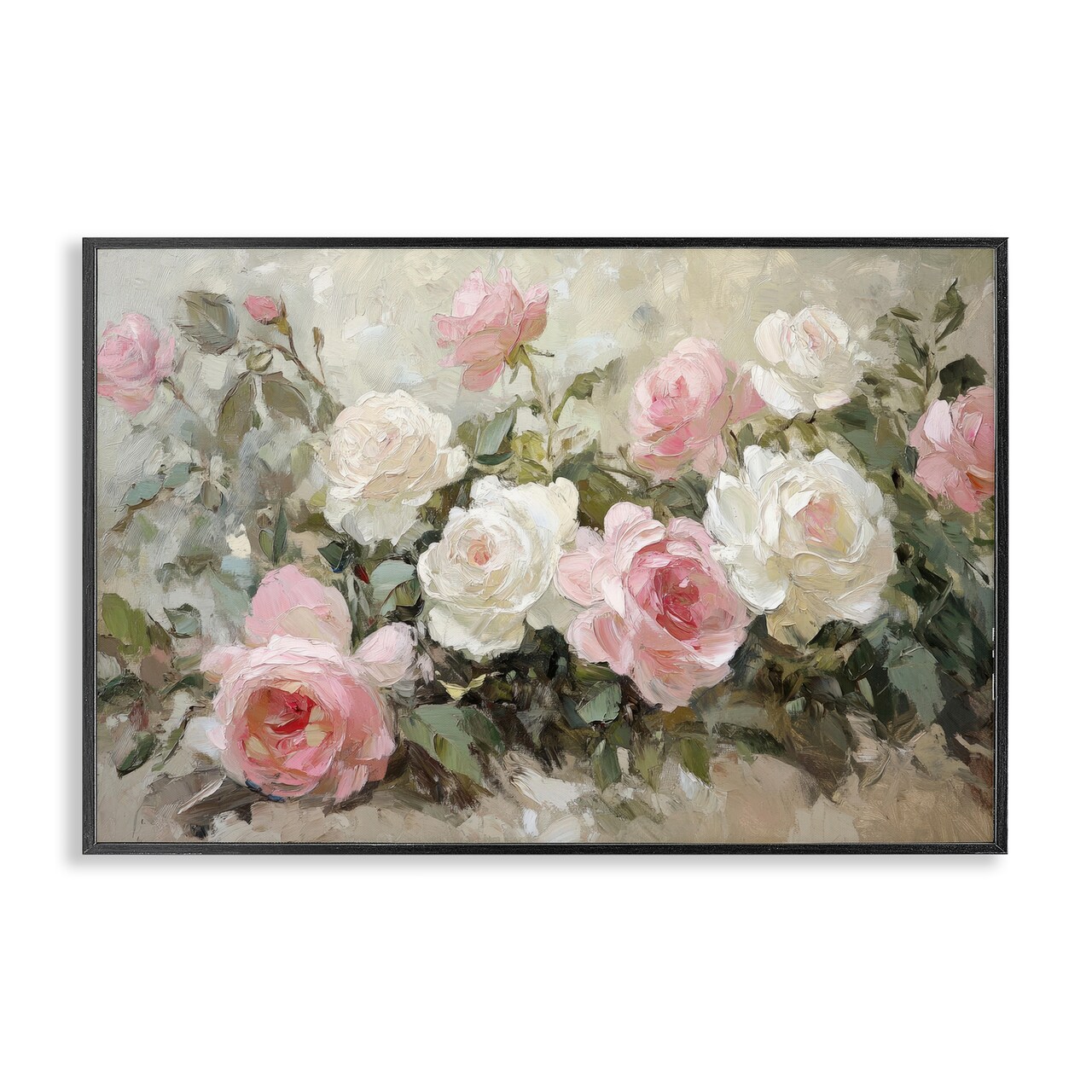 Stupell Industries Rose Bouquets Pink and White Framed Giclee, design by Petal Prints Design